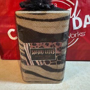 Safari Lites ZEBRA Animal Print Candle